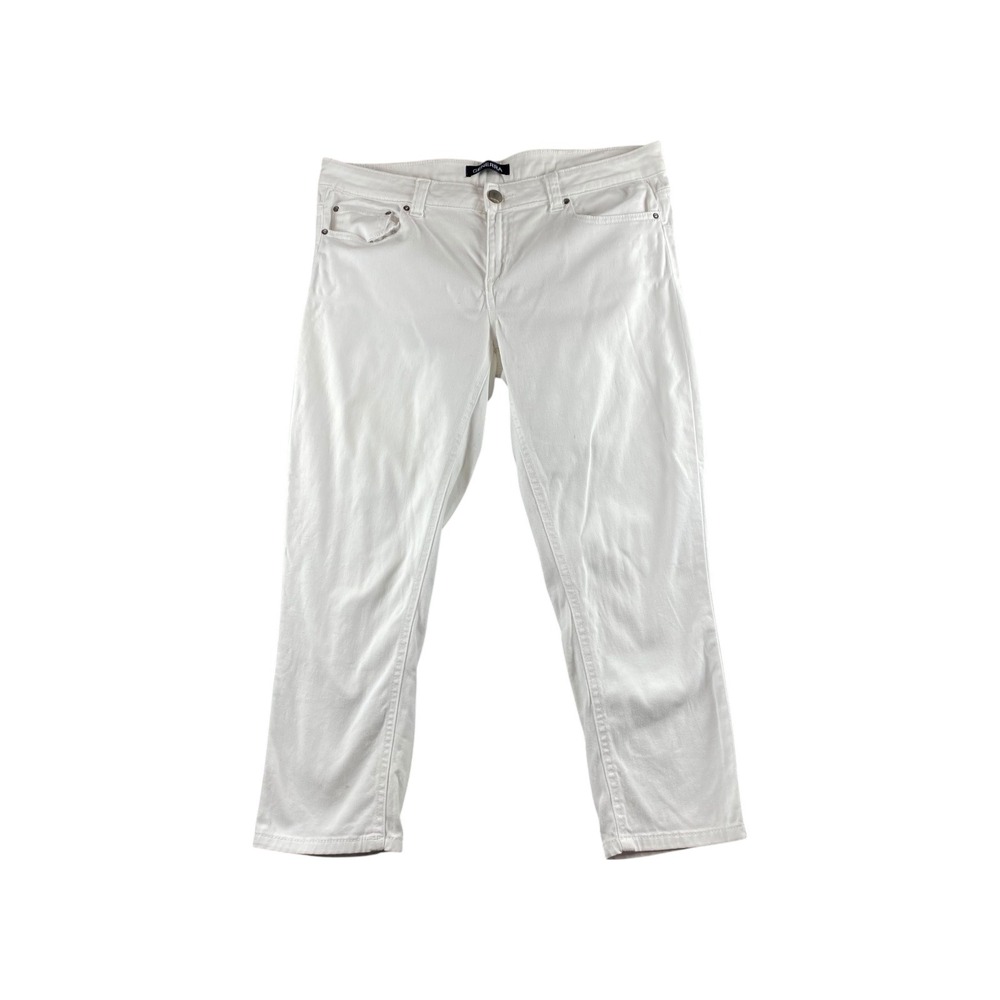 GENERRA White Denim Jeans Cropped Straight Leg Pants Size 13